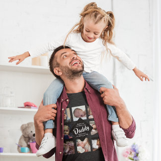 T-shirt moderne | Première fête des pères | Collag