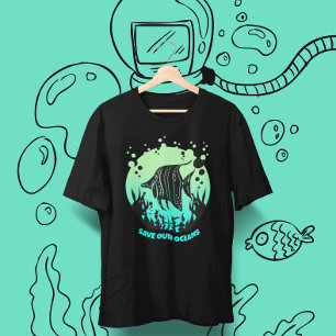 T-shirt Moderne Sauvez nos océans Jour des terres