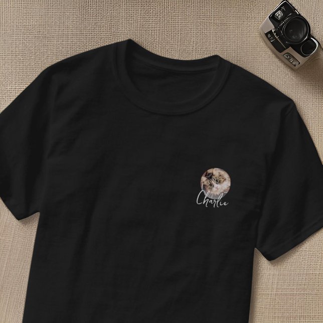 T-shirt Moderne simple Grunge Insigne personnalisé Animaux (Créateur téléchargé)