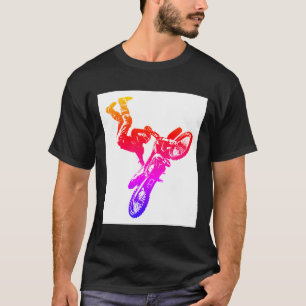 T-shirt Moderne Template Élégant d'Acrobaties de Motard Po