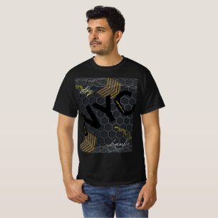 T-shirt Moderne Urban Edge NYC Restez humble Typographie