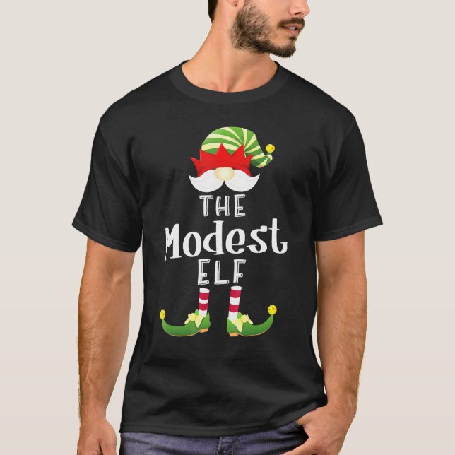 T-shirt Modeste Elf Group Noël Pajama Party (Devant)