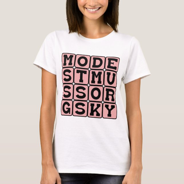 T-shirt Modeste Moussorgski, compositeur russe (Devant)