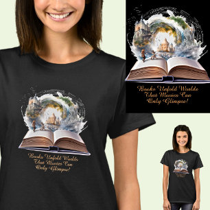T-shirt Modifier le texte, les livres déplier les mondes F