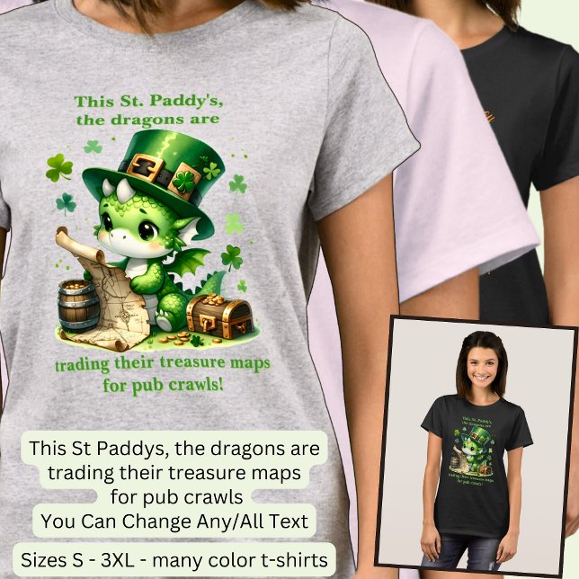 T-shirt Modifier le texte, Trading Maps St patrick Dragon (Créateur téléchargé)