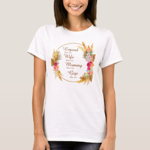 T-shirt Modifier N'IMPORTE QUEL Nom Date Légende Femme Mom