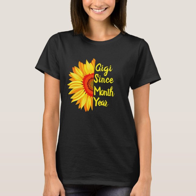 T-shirt Modifier N'Importe Quel Texte Gigi Depuis Mois Ann (Devant)