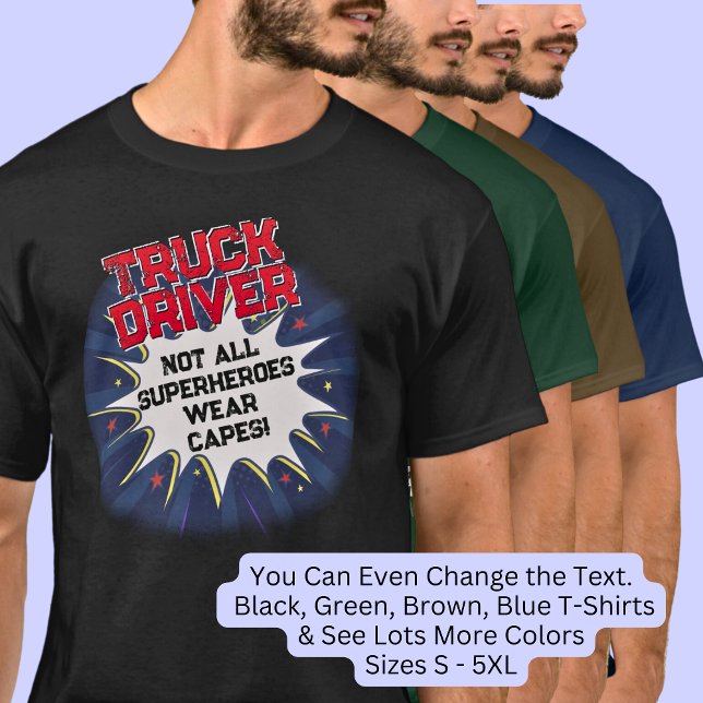 T-shirt Modifier N'Importe Quel Texte, PILOTE DE CAMION, P (Créateur téléchargé)