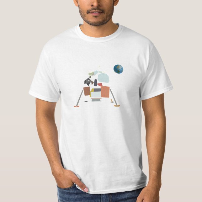 T-shirt Module lunaire Cubist Apollo Eleven (Devant)