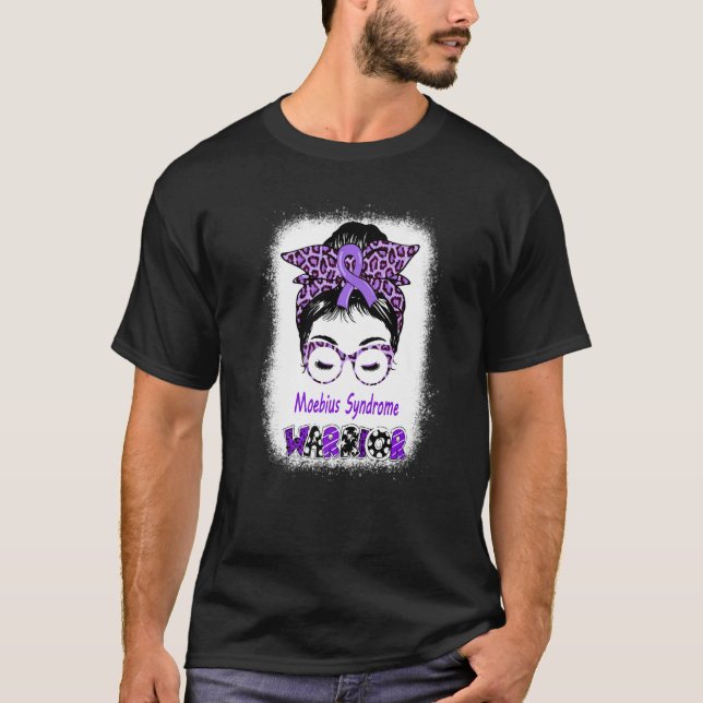T-shirt Moebius Syndrome Warrior Messy Bun Moebius Facial  (Devant)