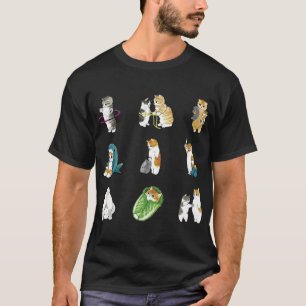 T-shirt Mofu Sand Cute Cat Dessin Motif et Pack 1