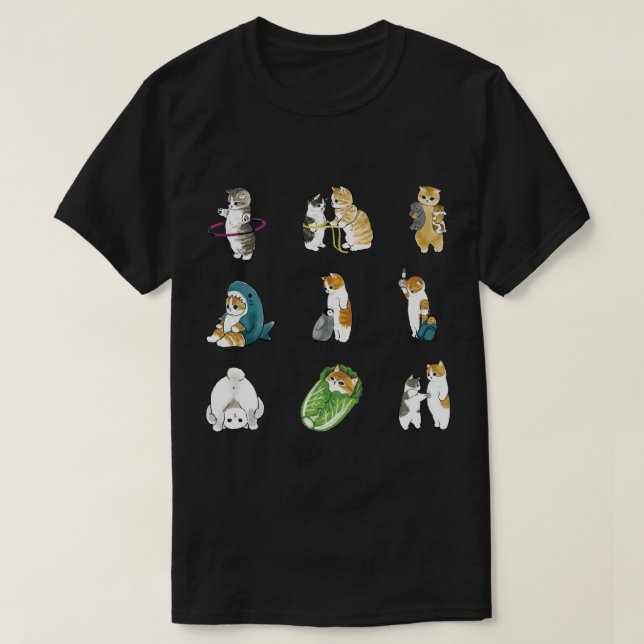 T-shirt Mofu Sand Cute Cat Dessin Motif et Pack .png (Design devant)
