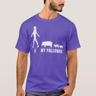 T-shirt Moi et mes abonnés Femme Cochon Lover 4120