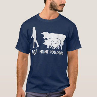 T-shirt Moi Mes abonnés Animal Love Vaches Cochons Poulets