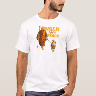 T-shirt Moine marcheur de la paix avec le chien Aloka – Ma