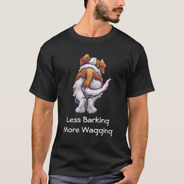 T-shirt Moins d'aboiement, plus de baguage (Devant)