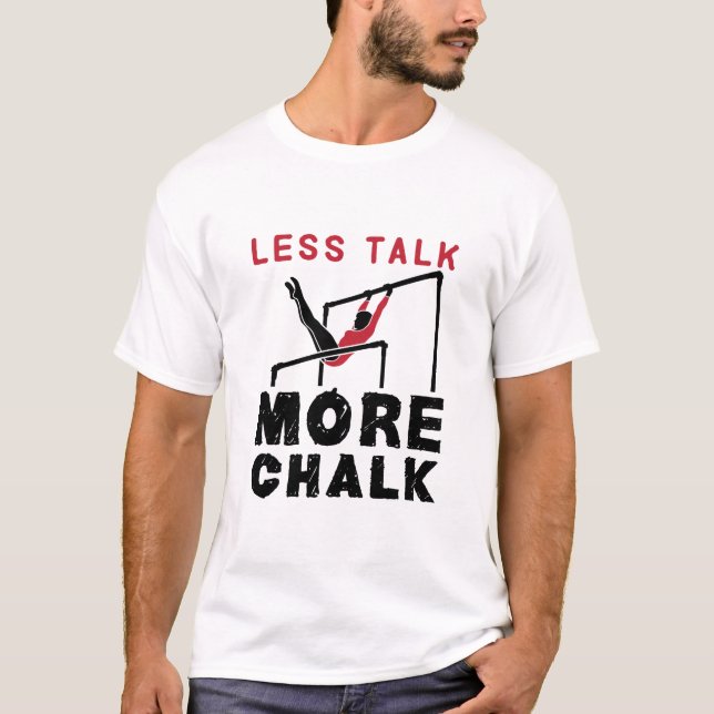 T-shirt Moins de discussions plus de discussions gymnastiq (Devant)
