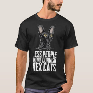 T-shirt Moins de gens plus cordes chats rex