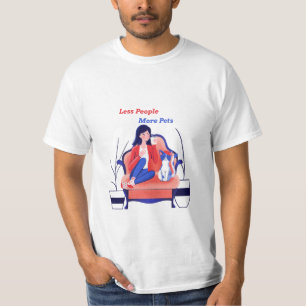 T-shirt Moins de gens, plus d'animaux