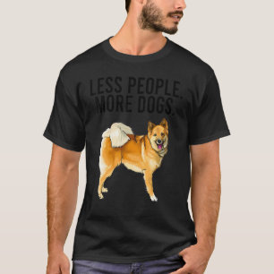 T-shirt Moins de gens Plus de chiens Islandais Sheepdog In