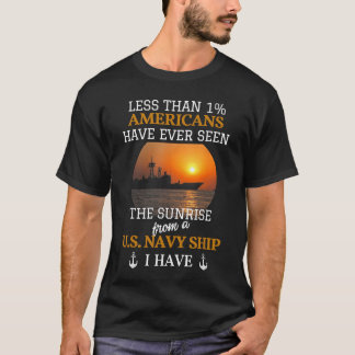 T-shirt Moins d'un Américain sur 1 n'a jamais vu le lever