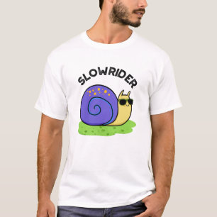 T-shirt Moins Lent Rider Amusant Petit Rider Snail Pun
