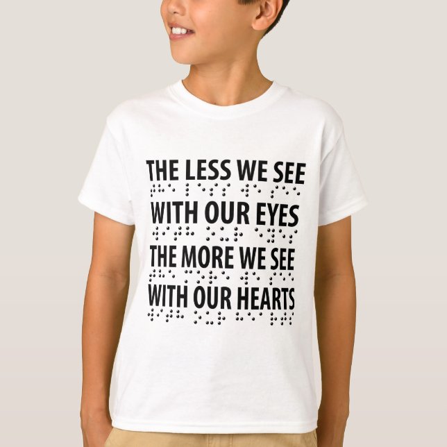 T-shirt Moins On Voit Avec Nos Yeux - Éclaircissement Brai (Devant)