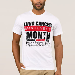 T-shirt Mois de conscience de cancer de poumon de novembre
