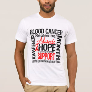 T-shirt Mois de conscience de Cancer de sang commémoratif
