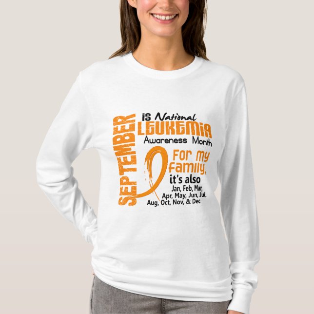 T-shirt Mois de conscience de leucémie (Devant)