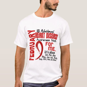 T-shirt Mois de conscience de maladie cardiaque tous les
