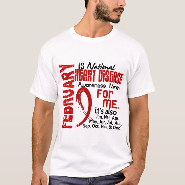 T-shirt Mois de conscience de maladie cardiaque tous les (Devant)