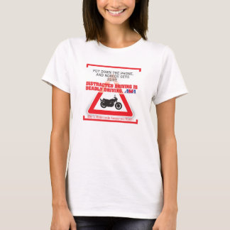 T-shirt Mois de conscience de moto : Déposez le téléphone