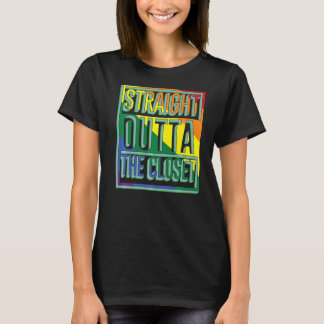 T-shirt Mois De Fierté Juste En Dehors Du Closet Lgbt