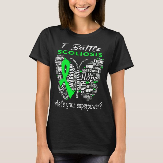 T-shirt Mois de la sensibilisation à la scoliose Cadeaux d (Devant)