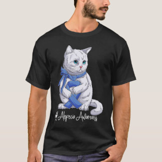 T-shirt Mois de la sensibilisation à l'alopécie Ruban bleu