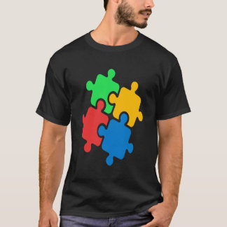 T-shirt Mois de la sensibilisation à l'autisme Puzzle Fier