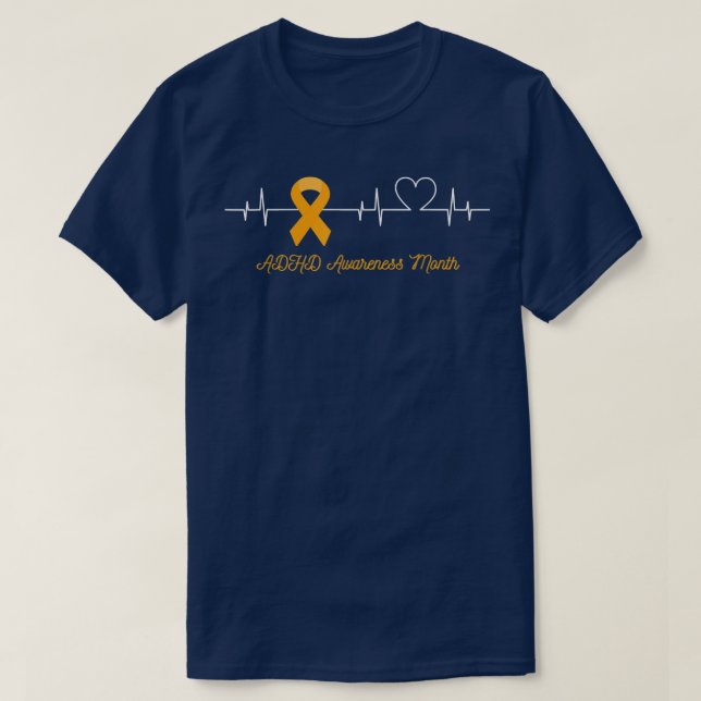 T-shirt Mois de la sensibilisation au TDAH Cartouche de ca (Design devant)
