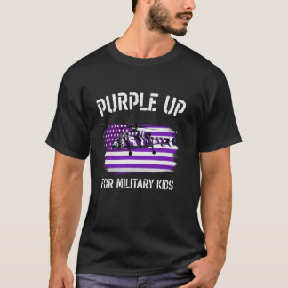 T-shirt Mois de l'enfant militaire : portez du violet pour