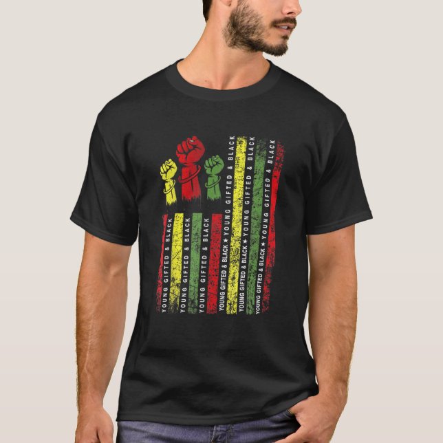 T-shirt Mois De L'Histoire Des Jeunes Cadeaux Et Noirs Afr (Devant)