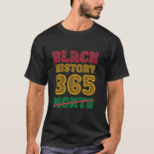 T-shirt Mois de l'histoire des Noirs 24 7 365 Hommes noirs