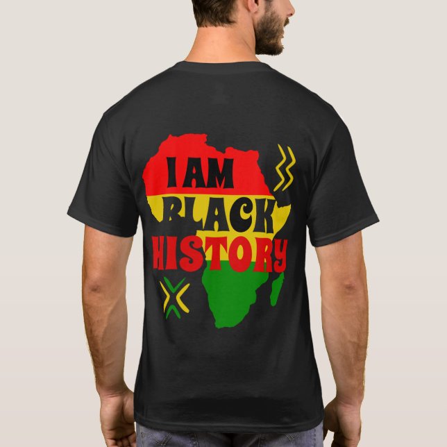 T-shirt Mois de l'histoire des Noirs, Afro-Américains (Dos)