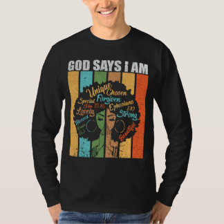T-shirt Mois de l'histoire des Noirs Afro-Américains Noirs
