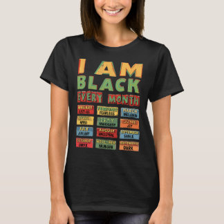 T-shirt Mois de l'histoire des Noirs Culture noire Je suis