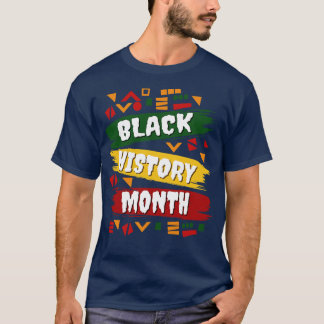 T-shirt Mois de l'histoire des Noirs Drapeau afro-américai