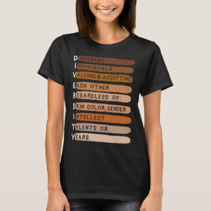 T-shirt Mois de l'histoire des Noirs Mélanine Diversité Ty