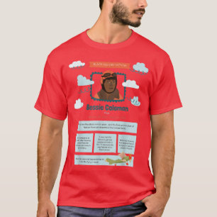 T-shirt Mois de l'histoire des Noirs pilote Bessie Coleman