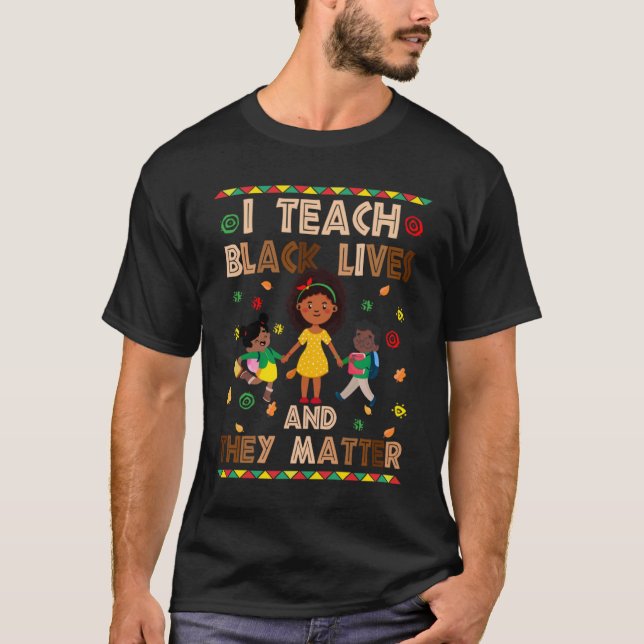 T-shirt Mois de l'histoire des Noirs pour les enseignants  (Devant)