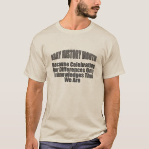 T-shirt Mois de l'histoire grise