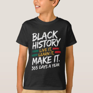 T-shirt Mois de l'Histoire Noire 2025 Live It Apprenez It 
